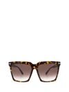 Tom Ford Sabrina Square Sunglasses - '20s In Dark Havana