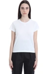 Alexander Wang Essential Jersey Short Sleeve Tee With Puff Logo And Bound Neck Clothing In White