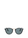 Persol Po3108s Typewriter Edition Round-frame Acetate Sunglasses In Striped Black