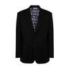 Valentino Single-breasted Virgin Wool-blend Blazer In Nero