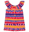 Stella Mccartney Multicolor Striped Cotton Romper In Multicolor