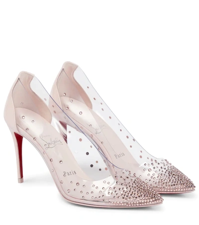 Christian Louboutin Degrastrass 85 Crystal-embellished Pvc