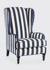 Mackenzie-childs Marquee Chenille Wing Chair