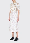 Erdem Sofia Floral-print Cotton-jersey T-shirt In Ivory / Olive