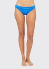 La Blanca Shirred Banded Hipster Bikini Bottoms In Black