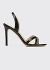 Veronica Beard Analita Patent Leather Halter Sandals In Black