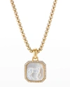 David Yurman Petrvs Horse Amulet In 18k Yellow Gold With Mother Of Pearl & Pavé Diamonds