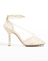 Bottega Veneta Neutral Stretch 90 Mesh Pumps In Toile