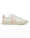 Veja Campo Chromefree Leather Sneaker In White Babe In Petale