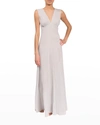 Everyday Ritual Amelia Empire-waist Nightgown In Mist Grey