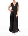 Everyday Ritual Amelia Empire-waist Nightgown In Black