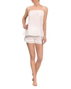 Everyday Ritual Ivy Poppy Short Pajama Set In White