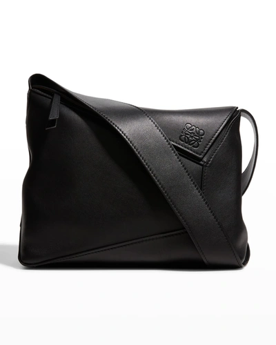 Loewe Men's Leather Hobo Crossbody Bag
