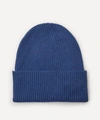 Colorful Standard Mens Royal Blue Ribbed Recycled Merino Wool Beanie Hat