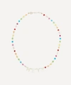ROXANNE FIRST HEYA MOTHER OF PEARL AND RAINBOW AGATE BEADED NECKLACE