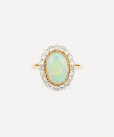 Kojis 18ct Gold Opal And Diamond Cocktail Ring