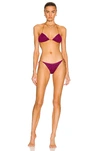 Oseree Dark Fuchsia Triangle-cup Bikini Set In Dark Fuchsia
