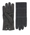 BURBERRY WOOL-CASHMERE CHECK GLOVES