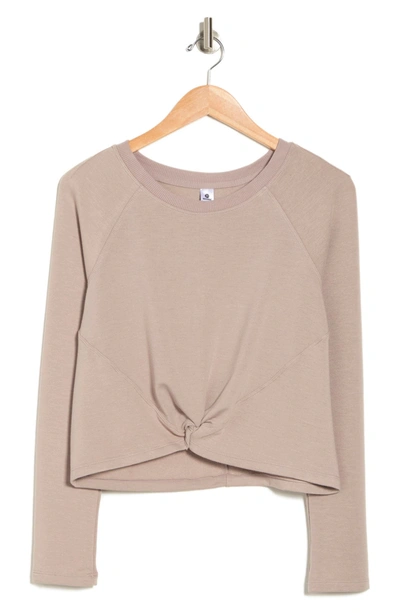 90 Degree By Reflex Terry Brushed High/low Twist Front Top In Satellite