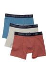 Ted Baker Cotton Stretch Boxer Briefs In Aeg/ Gh/ Hot Sauc