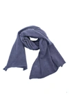 Portolano Lightweight Lambswool Blend Rolled Edge Wrap In Grape