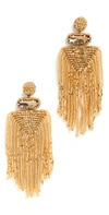 Deepa Gurnani Jody Beaded Fringe Drop Earrings In Gold