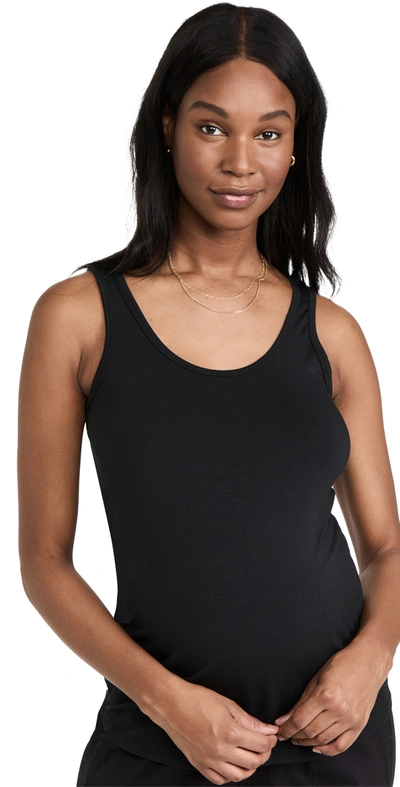 Ingrid & Isabel Cooling Compression V Neck Tank In Black