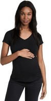 Ingrid & Isabel V Neck Shirt In Black