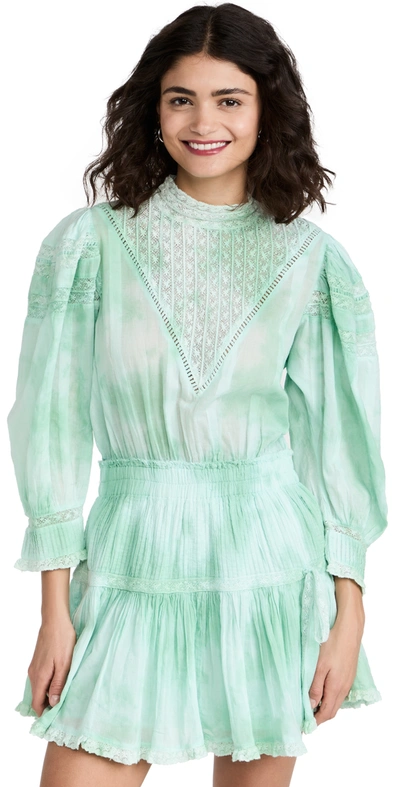 Loveshackfancy Viola Mini Dress In Green | ModeSens