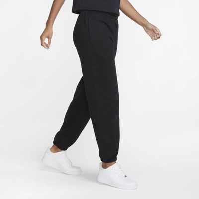 Nike Women's Solo Swoosh Fleece Pants In Black