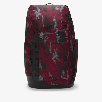 Nike Elite Pro Printed Basketball Backpack In Team Red,black,black