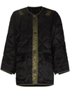 The Frankie Shop Frankie Shop Womens Black Olive Teddy Quilted-shell Jacket