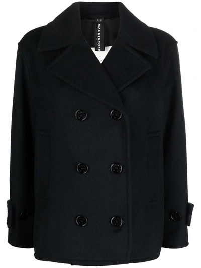 Mackintosh Fiona Double-breasted Peacoat In Black