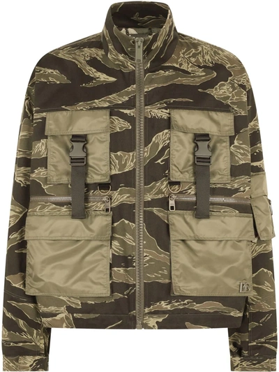 Dolce & Gabbana Camouflage-print Cotton Jacket In Multicolor