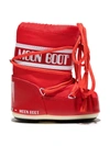 Moon Boot Kids' Icon Nylon Ankle Snow Boots In Red