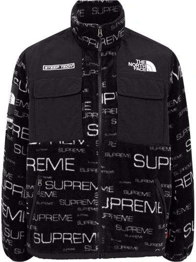 Supreme X The North Face Fleece Jacket In Black