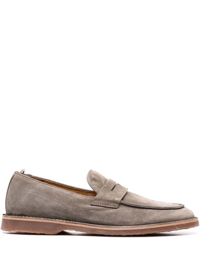 Officine Creative Kent 008 Suede Loafers In Brown