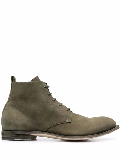 Officine Creative Durga 002 Suede Boots In Green