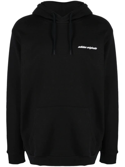 Adidas Originals Logo-print Cotton Hoodie In Black