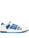 Amiri Skel-top Colour-block Leather Sneakers In White