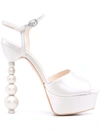 Sophia Webster Natalia Beaded-heel Sandals In Neutrals