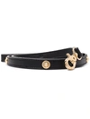 Versace Medusa-stud Leather Pet Leash In Black