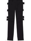 Burberry Grain De Poudre Wool Cargo Trousers In Black