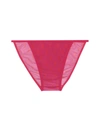 Saint Laurent Monogram Panties In Tulle Jersey In Pink & Purple