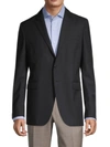Valentino Single-breasted Virgin Wool-blend Blazer In Black