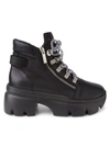 Giuseppe Zanotti Women's Apocalypse 20 Lug Sole Double Zip Platform Hiking Boots In Nero