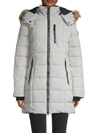 Noize Hannah Faux Fur-trim Parka In Snow