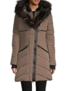 Noize Outerwear Co. Faux Fur-trim Hooded Parka In Mocha