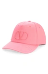 Valentino Garavani Vlogo Embroidered Baseball Cap In Pink
