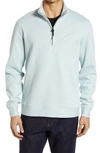 Billy Reid Double Knit Half-zip Pullover In Blue